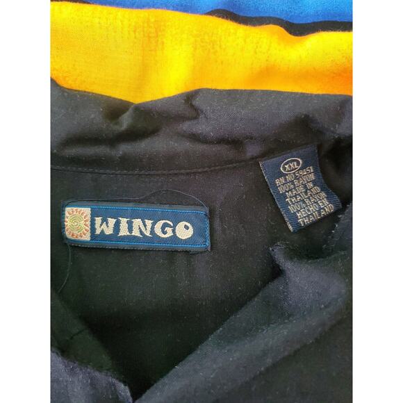 Wingo Shirt Mens XXLarge XXL Short Sleeve FLAMES - Picture 3 of 8